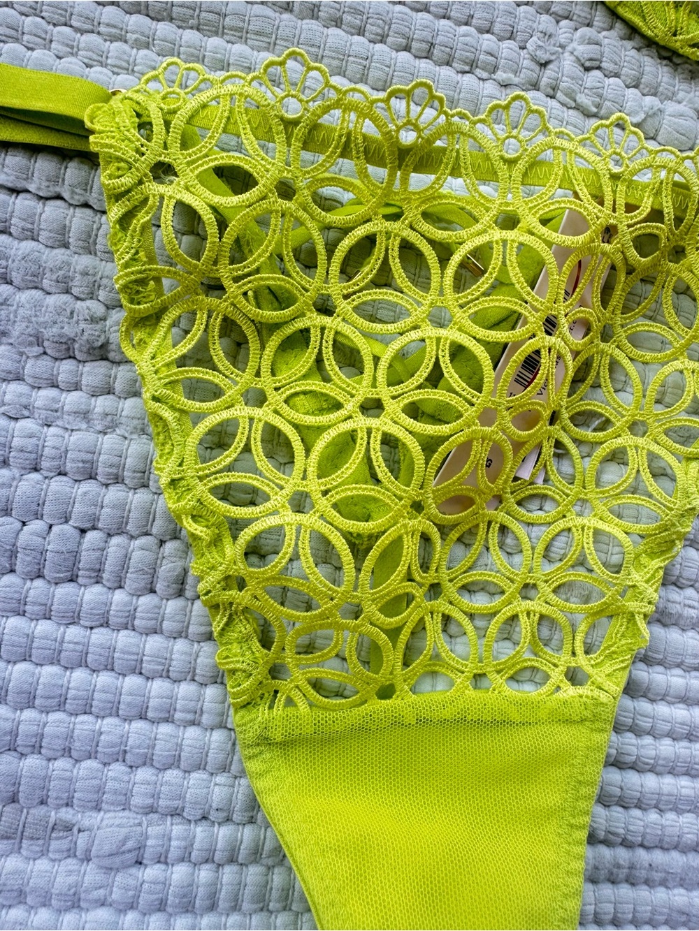Victoria’s Secret Very Sexy Neon Lace Lingerie Set 36C Large NWT - Picture 5 of 10